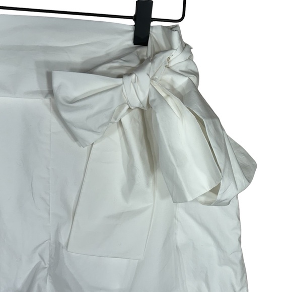 New With Tag J. Crew White Tie Waist Cotton Poplin Shorts Size 4 - Picture 2 of 11